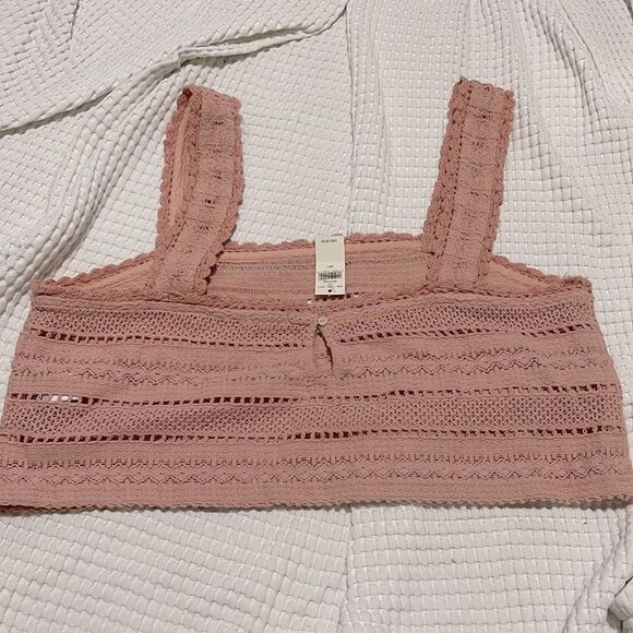 NWT- Aerie - M & XL. Crochet Knit Crop Top - Picture 2 of 5